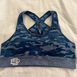 EPS Blue & Grey Camouflage Sports Bra